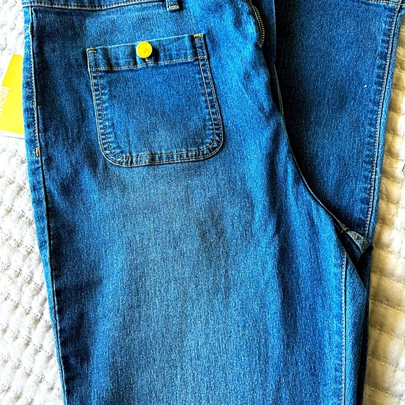 ♥️ MICHAEL KORS Women's Jeans Selma boot cut MK Logo - Picture 6 of 6